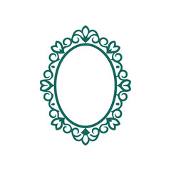Wedding card decorative frame vector element.