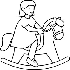 목마 여아 흑백