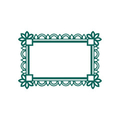 Wedding card decorative frame vector element.