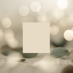 Obraz premium Vintage photo album with abstract flower background and empty paper box design