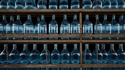 Water bottle packs on pallets