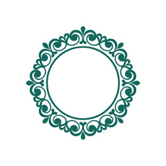 Wedding card decorative frame vector element.