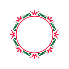 Wedding card decorative frame vector element.