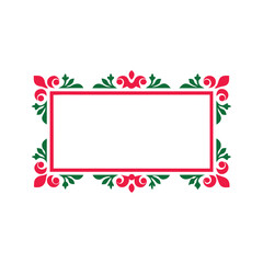 Wedding card decorative frame vector element.