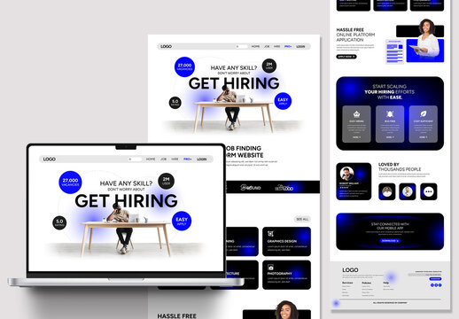 Landing Page Layout For Job Media Agencies