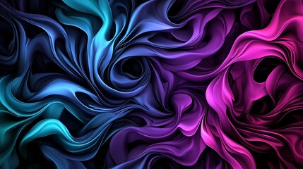 Fototapeta premium Abstract Swirling Color Forms: A 3D Render of Fluid, Vibrant Hues AI Generated