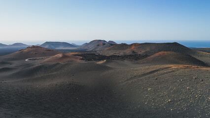 Volcanic landscapes in Lanzarote, Canary Islands