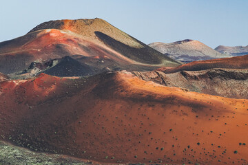 Volcanic landscapes in Lanzarote, Canary Islands