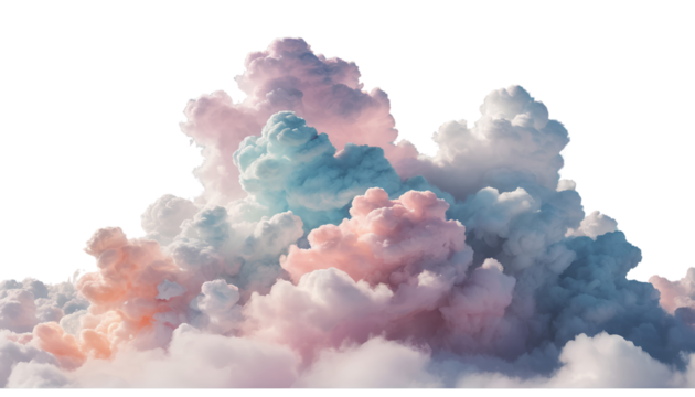 Photo of colorful clouds isolated on transparent background.png