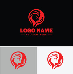 Fototapeta premium Senior Care icon Elderly care Geriatric care Senior assistance flat logo sign symbol editable vector