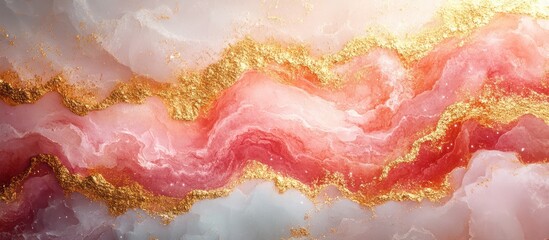 Pink and gold abstract marble texture. (1)