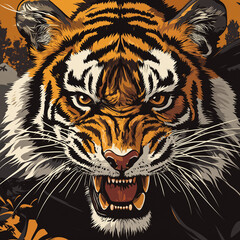 Tiger head vector