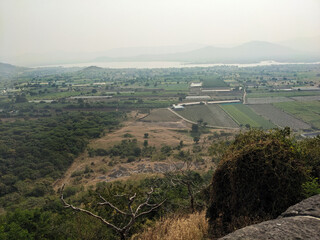top down view of nature at shivneri fort: Junnar-Pune, Maharashtra-India, 11.09.2024