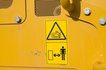 Sicherheits Hinweise Symbole Baumaschine 7