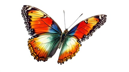Naklejka premium A colorful butterfly, clean white background, transparent isolate