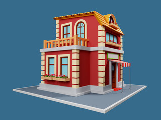 cute old 3d shop