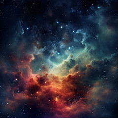 Naklejka premium Abstract space background with stars