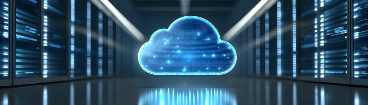 Cybersecurity specialist monitoring real-time cloud computing security in data center environment
