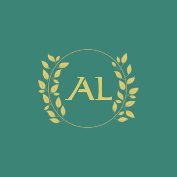 Initial monogram cector design logo premium classy and nature wedding concept