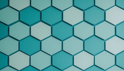 Naklejka premium Geometric Honeycomb Pattern in Soft Blue Tones for Modern Interior Design Inspiration and Background Use