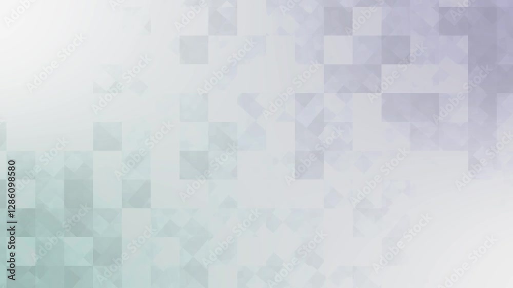 Poster slow abstract geometric animation background, grey smooth mosaic motion graphics
