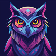 Obraz premium Majestic Owl with Abstract Eyes