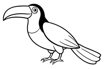 Simple Toucan Line Art