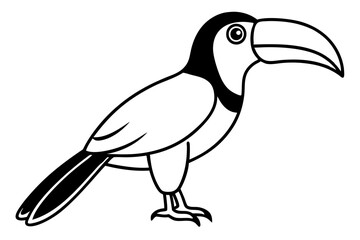 Simple Toucan Line Art