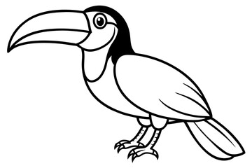 Obraz premium Simple Toucan Line Art