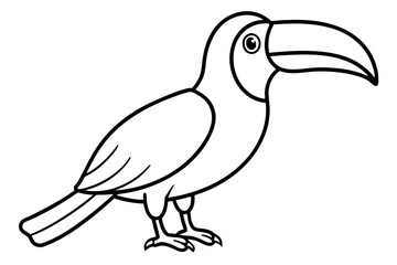 Obraz premium Simple Toucan Line Art