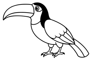 Simple Toucan Line Art