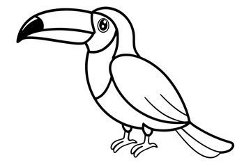 Simple Toucan Line Art