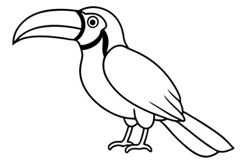 Simple Toucan Line Art