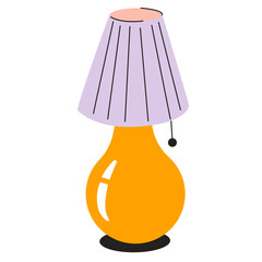 Colorful Orange and Purple Lamp Illustration