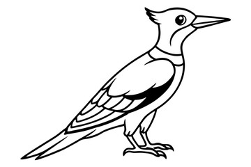 Woodpecker Line Illustration