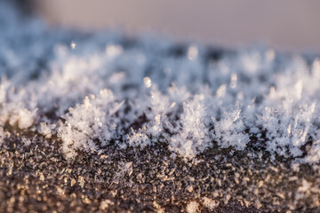 close up of a frozen lake