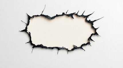 Hole in the wall. Comics style. vector illustration