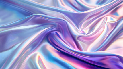 Obraz premium Abstract Background Illustration - Iridescent Holographic Fabric Texture