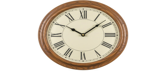 White Face Clock with Black Roman Numerals