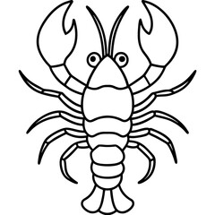Single-Line Lobster Vector Illustration