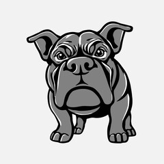 Bull dog Sticker Design Vector Design.