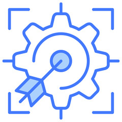 Goal Setting Blue Icon