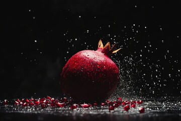 Vibrant Pomegranate with Fresh Seeds