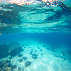 Fototapeta premium blue water background