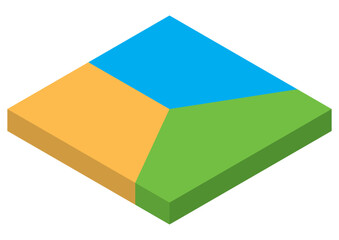 カラフルなグラフをイメージしたイラスト