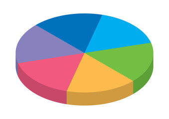 カラフルなグラフをイメージしたイラスト