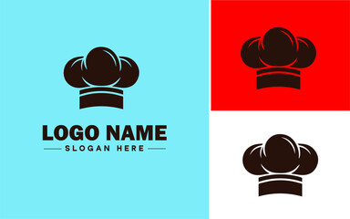 Culinary School icon Cooking academy Culinary institute Chef school flat logo sign symbol editable vector