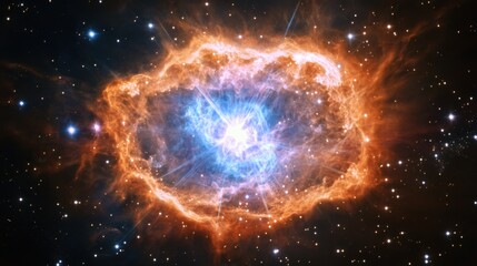A quantum nebula pulses with unknown cosmic frequencies, creating interstellar patterns
