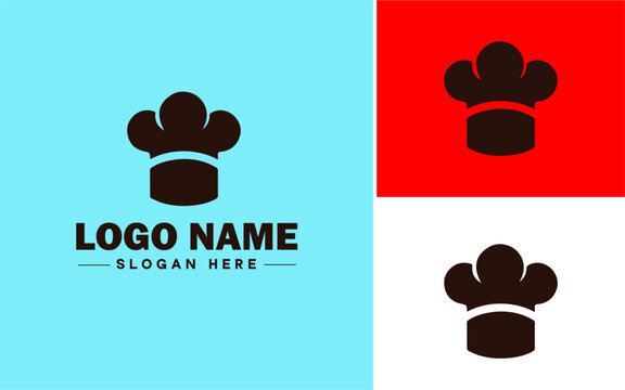 Culinary School icon Cooking academy Culinary institute Chef school flat logo sign symbol editable vector