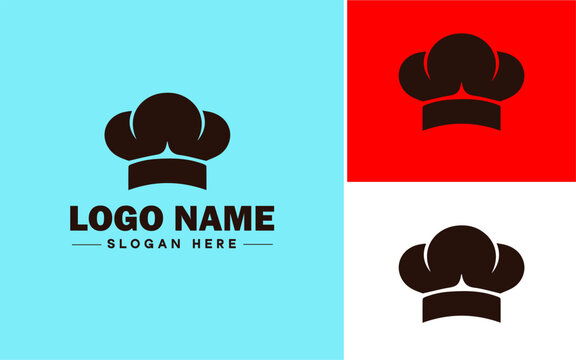 Culinary School icon Cooking academy Culinary institute Chef school flat logo sign symbol editable vector